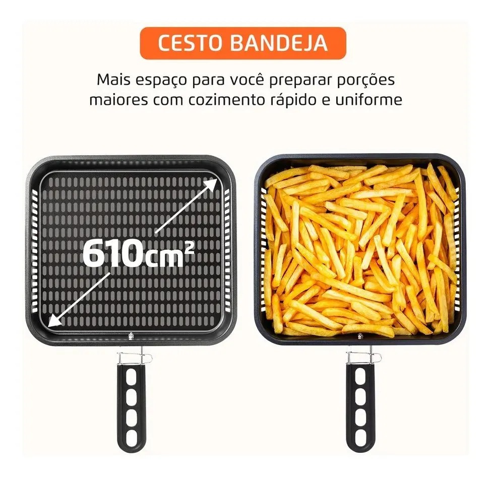 Fritadeira Elétrica AFON-12L-BG Forno Oven 12 Litros Preto Mondial
